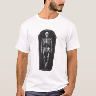 T-shirt Squelette dans un café