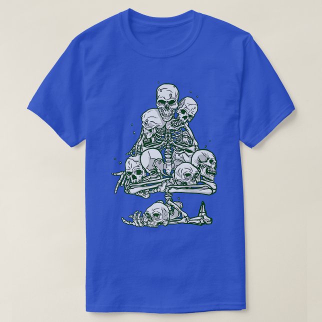 T-shirt squelette d'arbre de Noël moche  (Design devant)