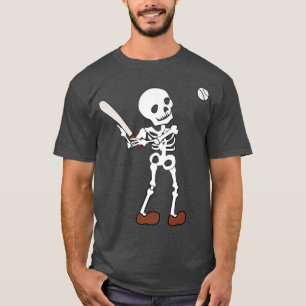 T-shirt Squelette de baseball pour enfants, Halloween 