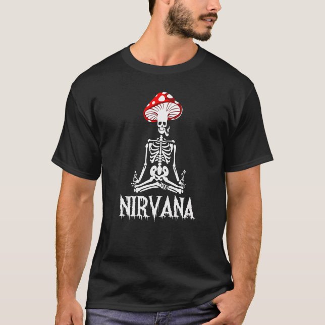 T-shirt squelette de champignon nirvana (Devant)