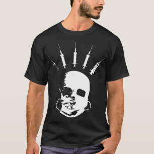 T-shirt Squelette de couronne d'injection avec masque
