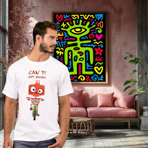 T-shirt Squelette de cyclisme drôle   Ne peut pas. Est all