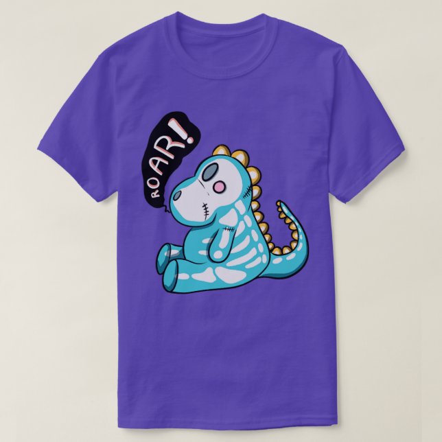 T-shirt Squelette de dinosaure mignon (Design devant)