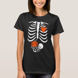 T-shirt Squelette de Faire-part de grossesse d'Halloween a