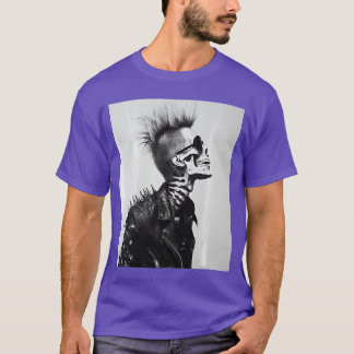 T-shirt Squelette de joueur de punk rock guitare musique H
