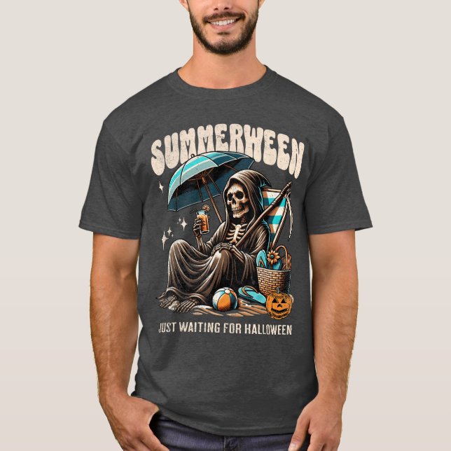 T-shirt Squelette de la Faucheuse Summerween Vibrations d' (Devant)