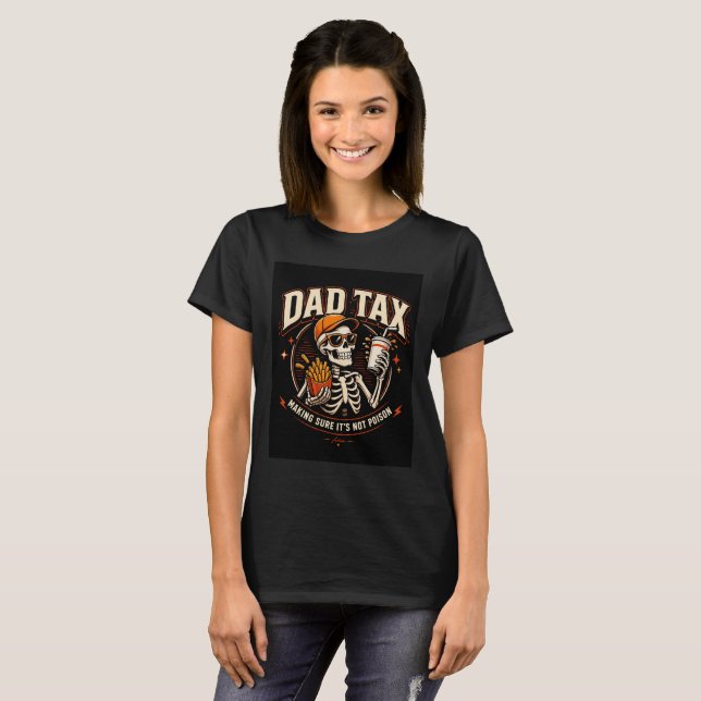 T-shirt squelette de la taxe papa (Devant entier)