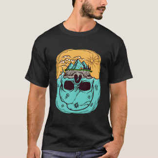 T-shirt Squelette de motard mystique de la mort os