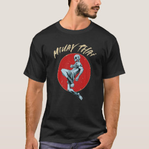 T-shirt Squelette de Muay Thai Squelette effrayant de Muay