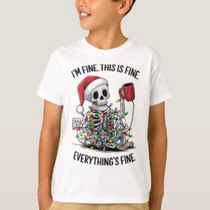 T-shirt Squelette de Noël C'est bon Je vais bien Tout je