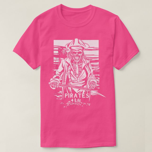 T-shirt Squelette de pirate effrayant  (Design devant)