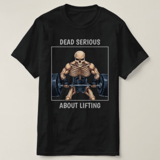 T-shirt Squelette de poids noir