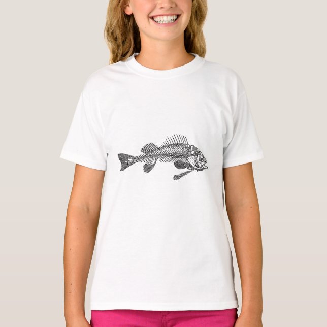 T-shirt Squelette de poisson (Devant)