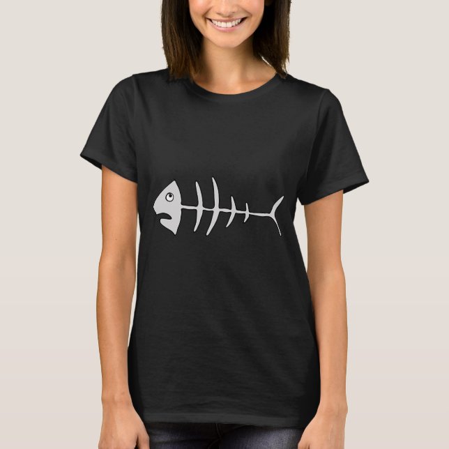 T-shirt Squelette de poisson - arêtes de poisson (Devant)