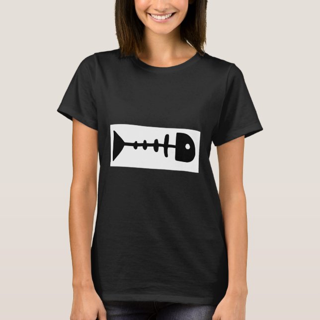 T-shirt Squelette de poisson mort (Devant)