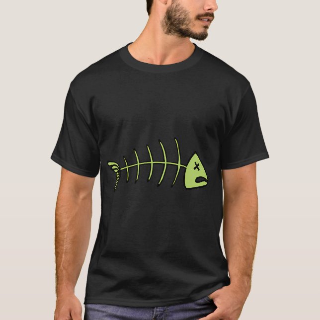 T-shirt Squelette de poisson os de poisson mort (Devant)
