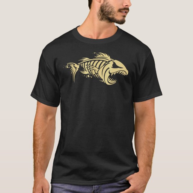T-shirt Squelette de poisson osseux (Devant)