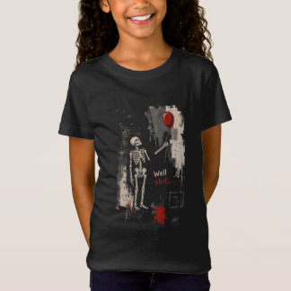 T-Shirt Squelette de puits tenant un ballon gothique Hallo
