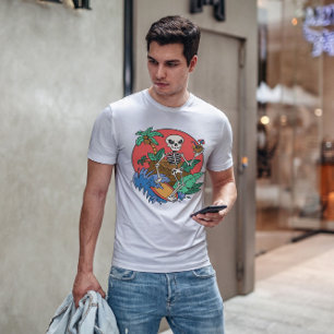 T-shirt Squelette de surf