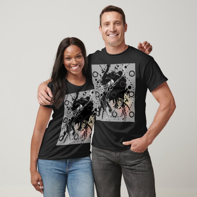 T-SHIRT SQUELETTE DE SURF ABSTRAIT (Unisexe)