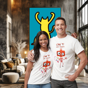 T-shirt Squelette de tennis drôle   Ne peut pas. A du tenn