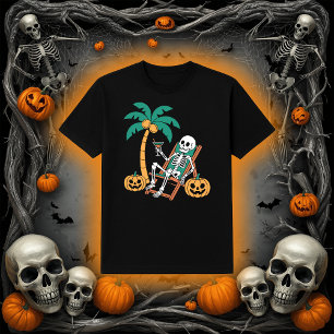 T-shirt Squelette de vacances Fête de l'Halloween de pla
