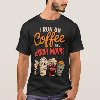 T-shirt Squelette de vampire fonctionnant au café et aux f