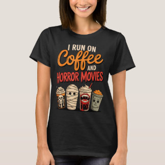 T-shirt Squelette de vampire fonctionnant au café et aux f