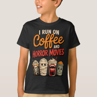 T-shirt Squelette de vampire fonctionnant au café et aux f