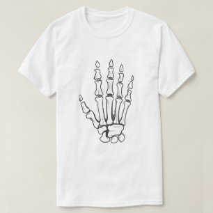 T-shirt Squelette déchirant la surface