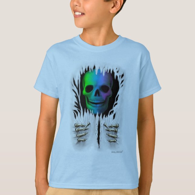 T-SHIRT SQUELETTE DÉCHIRÉ (Devant)