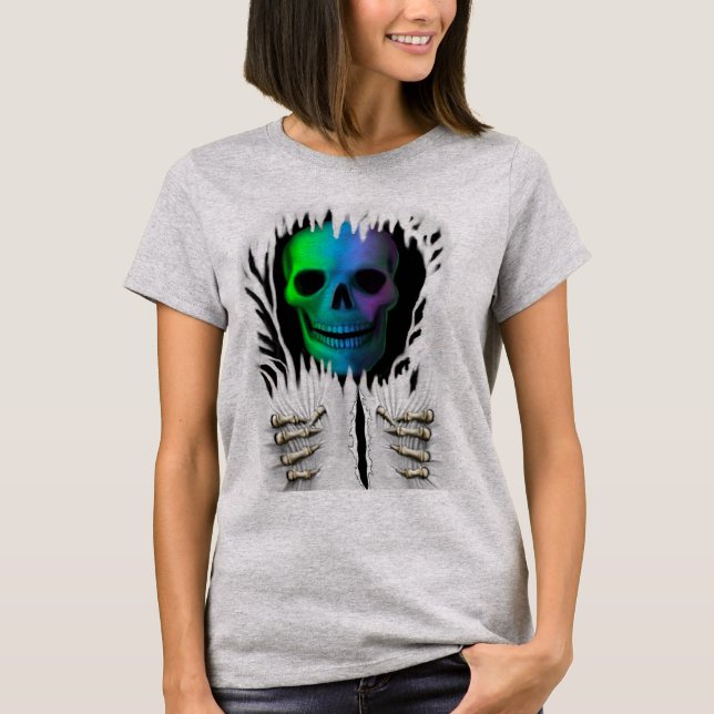 T-SHIRT SQUELETTE DÉCHIRÉ (Devant)