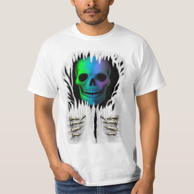 T-SHIRT SQUELETTE DÉCHIRÉ (Devant)
