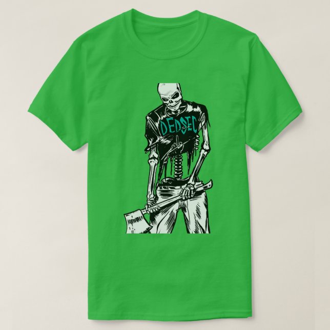 T-shirt Squelette Dedsec avec hache (Design devant)