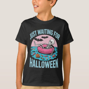 T-shirt Squelette d'été éffrayant à l'attente des enfants