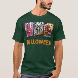 T-shirt Squelette d'été effrayant qui attend juste Hallowe