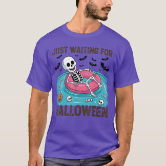 T-shirt Squelette d'été effrayant qui attend juste Hallowe