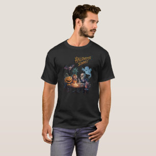 T-shirt Squelette d'Halloween citrouille Ghost bats t-shir