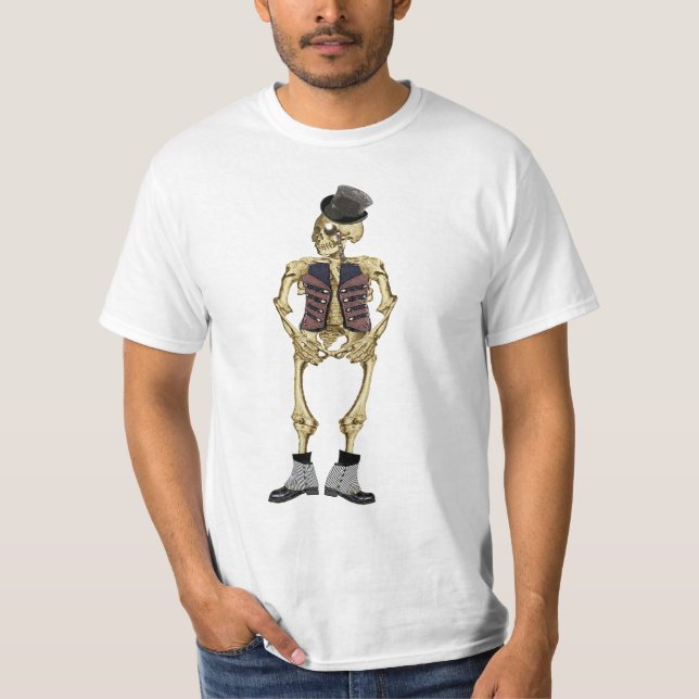 T-shirt squelette d'Halloween de l'homme (Devant)