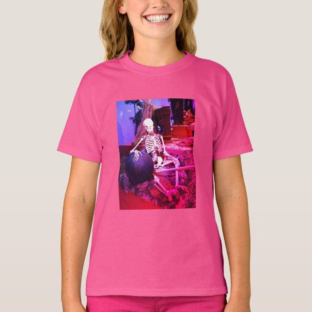 T-shirt Squelette d'Halloween effrayant (Devant)