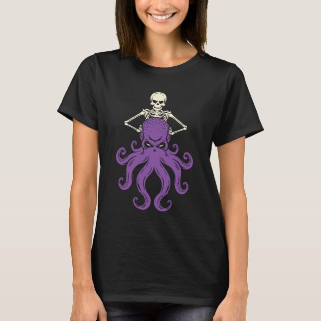 T-shirt Squelette d'Octopus (Devant)