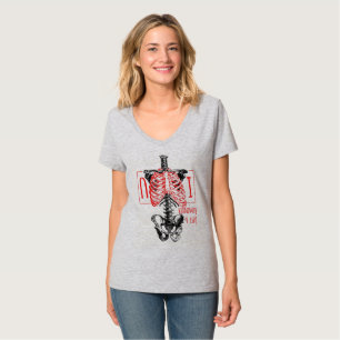 T-shirt Squelette Drôle de Cœur Je T'Aime