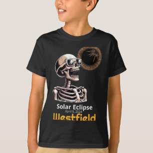T-shirt Squelette Drôle Éclipse Solaire Westfield Indiana