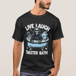 T-shirt Squelette Drôle Halloween Toaster de Rire en Direc