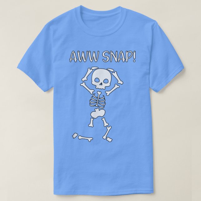 T-shirt squelette drôle - texte drôle - effrayant - mème - (Design devant)