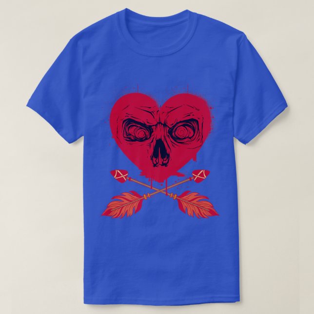 T-shirt Squelette du coeur et de la flèche  (Design devant)