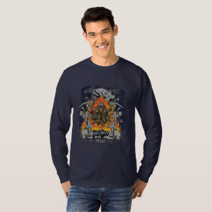 T-shirt Squelette Effrayant Dans La Nuit Halloween