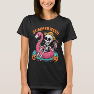 T-shirt Squelette éffrayant D'Été En Attente De Hallow