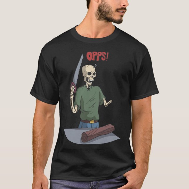 T-shirt Squelette en bois (Devant)