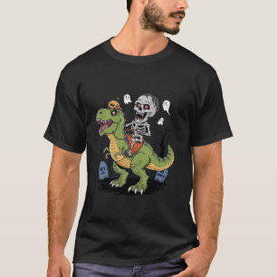 T-shirt squelette équitation maman dinosaure t rex hallowe